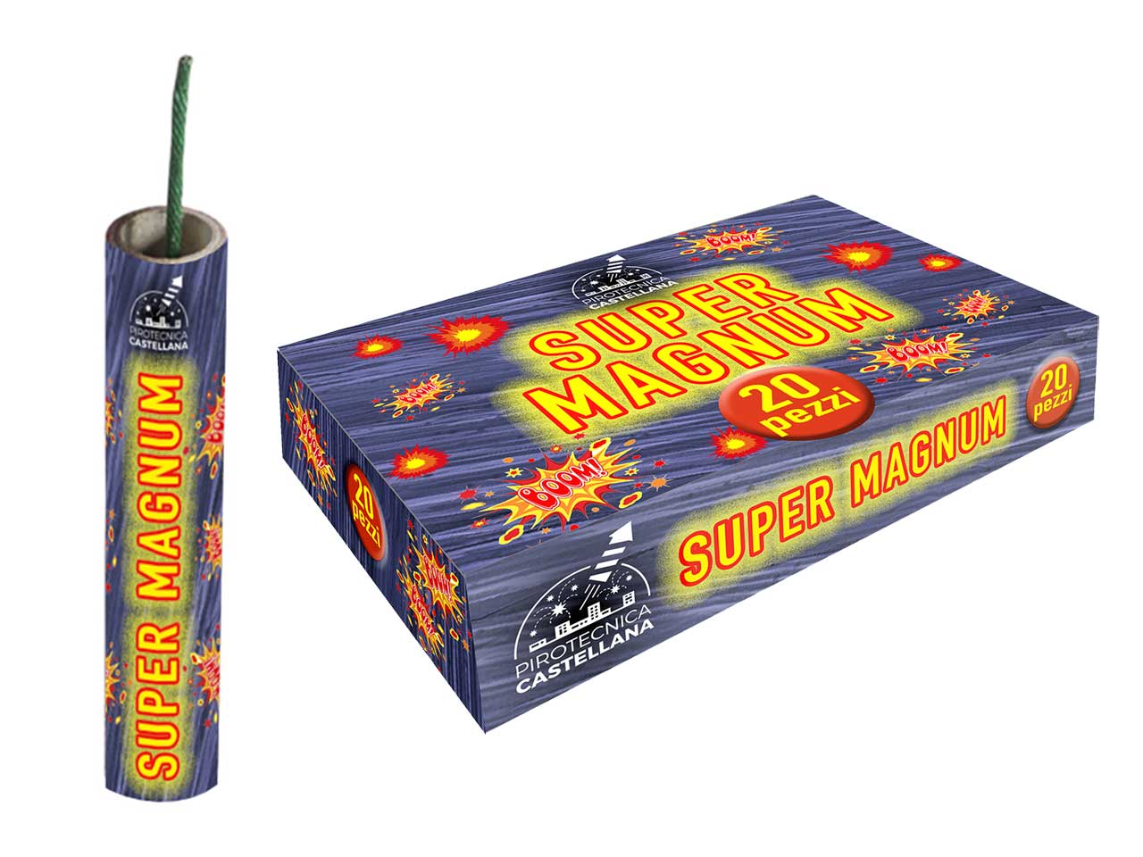 Super magnum tubetto rigido misura d.12xl.72mm miccia esclusa