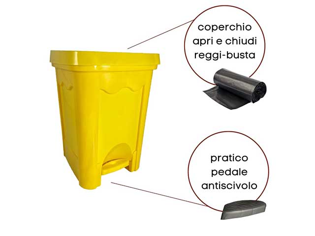 Eco pattumiera 16lt 7511 gialla