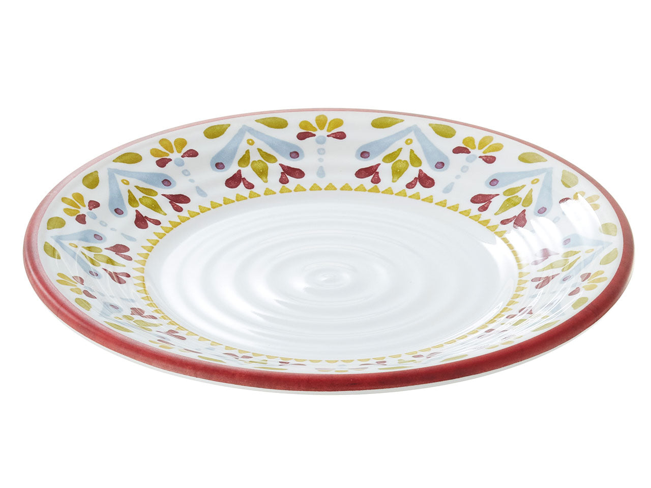 Piatto decorato in melamina linea corfu' d.21,5x2cm
