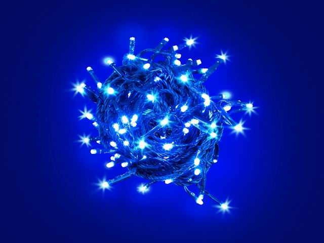 Catena luci 100led blu uso esterno