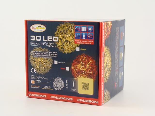 Sfera met.30 microled batteria 35218