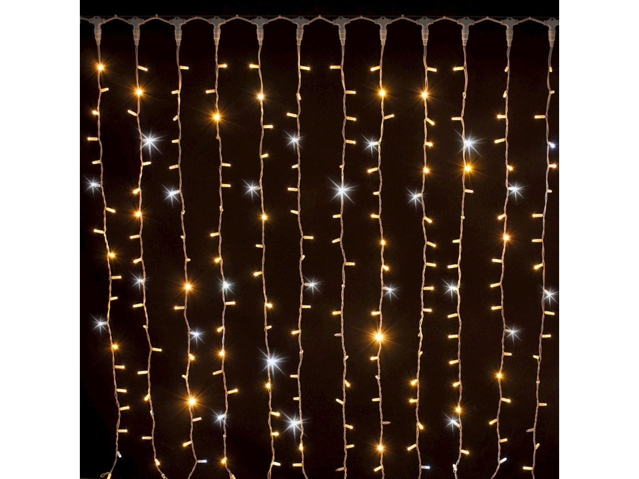 Tenda di luci bianco caldo e bianco effetto flash 2x1,5 m - XmasKing