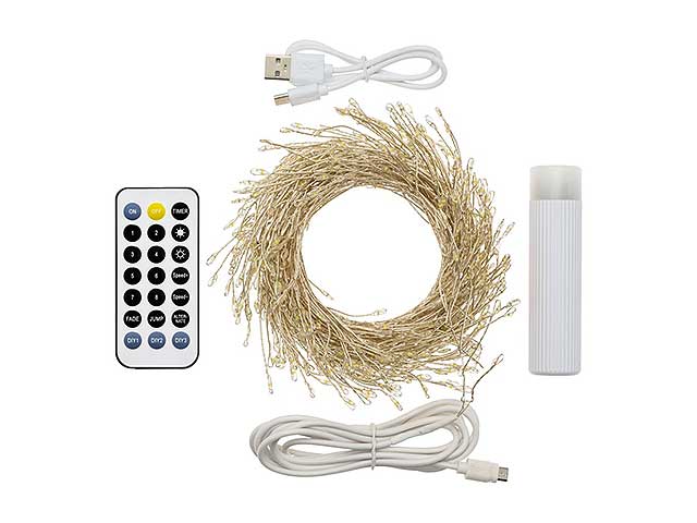 Catena luci cluster 600 microled bianco caldo 67