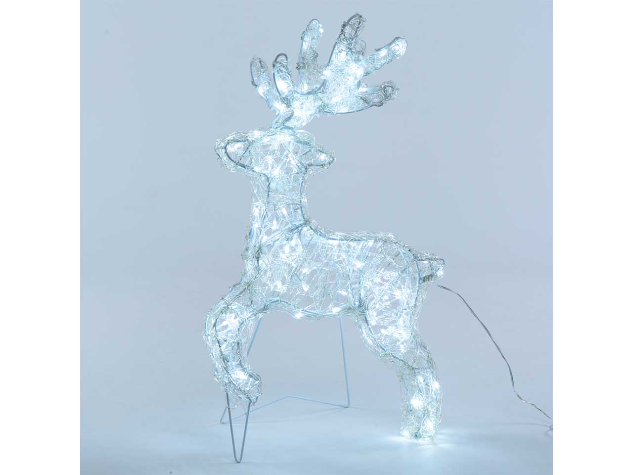 Renna galoppnate 60cm 120led bianco freddo uso esterno