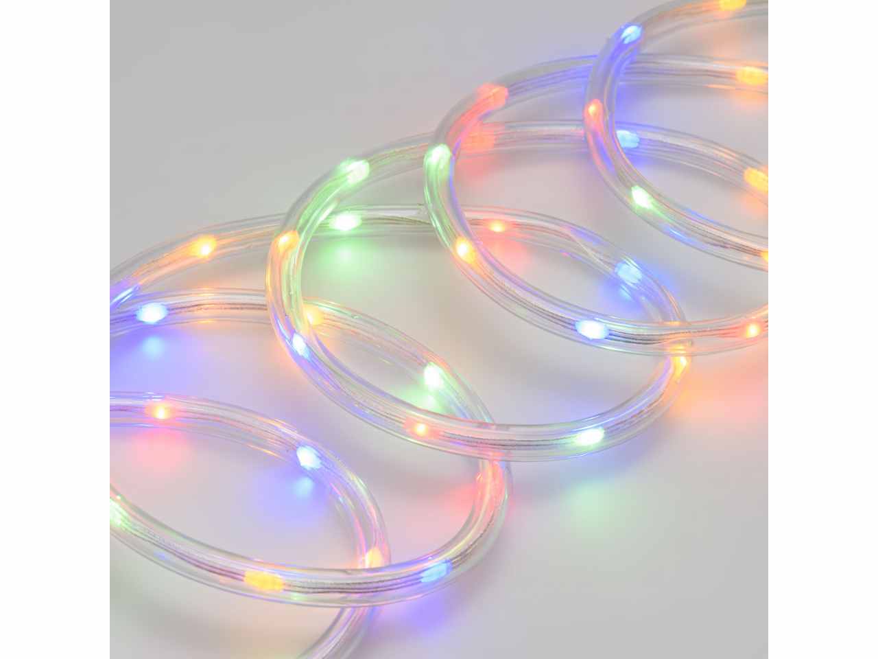 Tubo luminoso con 200 gocce led a 360 gradi multicolor per uso interno ed esterno