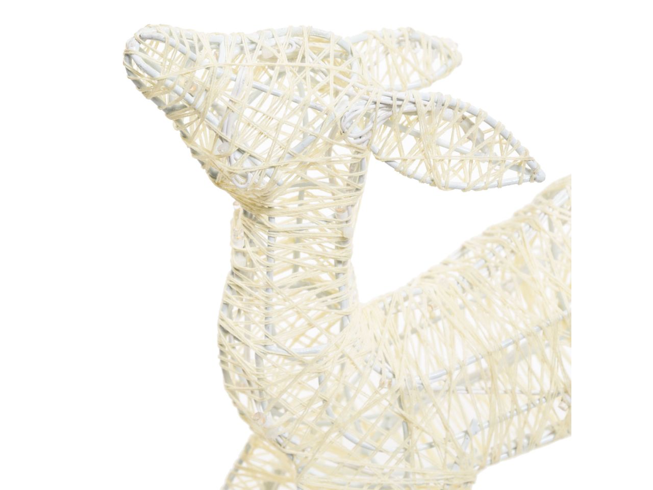 Renna 3d cucciolo misura h.40cm con 60 led traditional per uso interno ed esterno