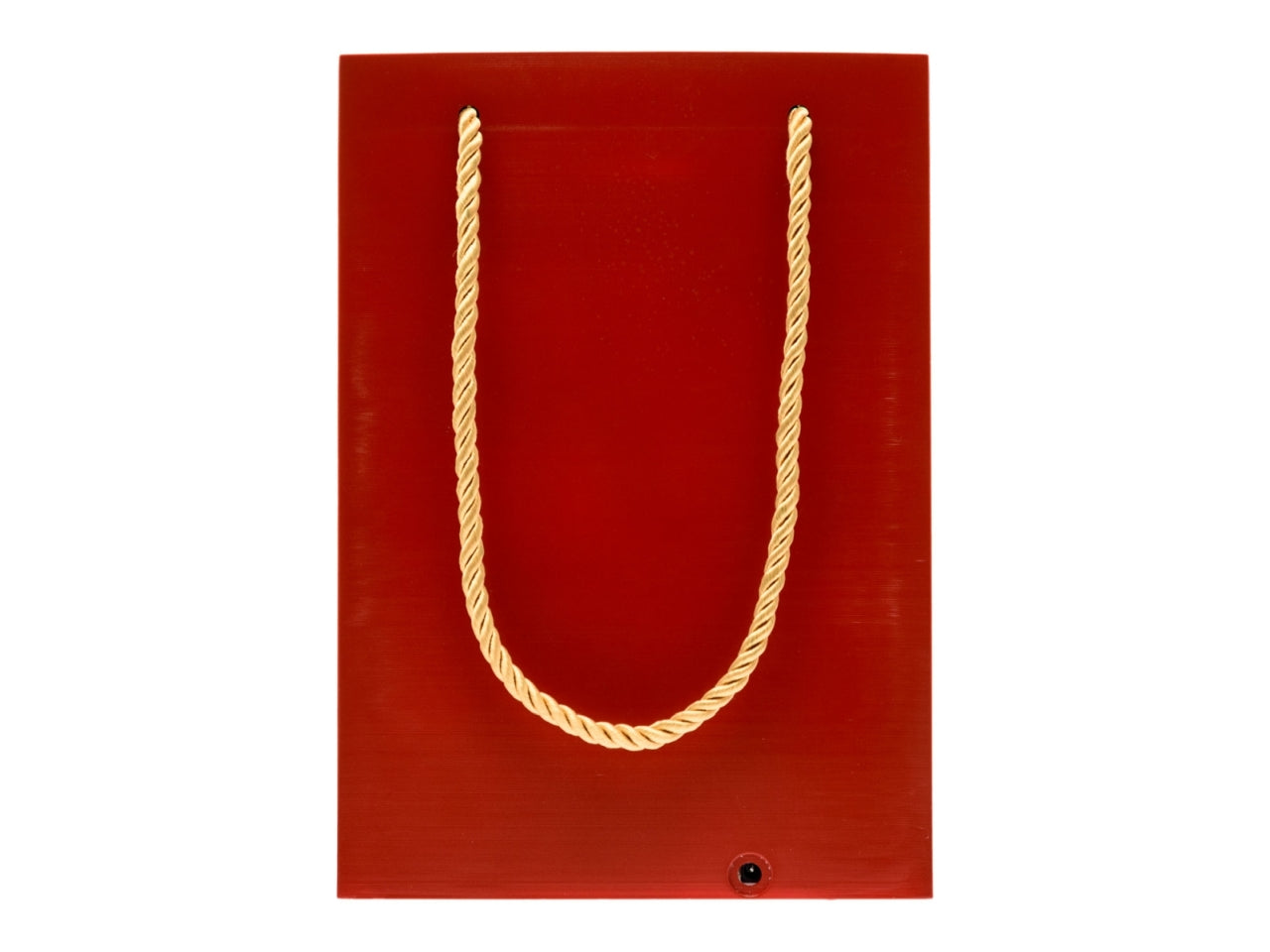 Palla di vetro a forma di borsa shopper con babbo natale 14x7,5x22cm - XmasKing