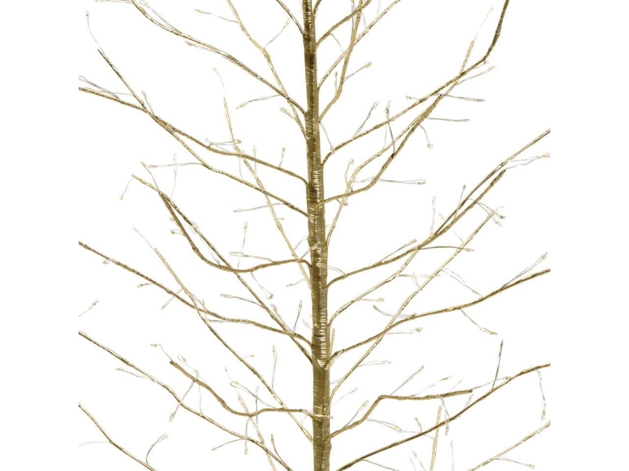 Albero tiglio champagne h.120cm 330 microled bianco caldo e bianco d.1,5mm cavo metal argento flashled base metallo diamond trasformatore selv esterno interno 4m+d.75xh120cm