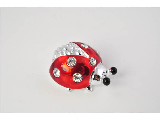 Coccinella in resina col.rosso 9011 pezzi