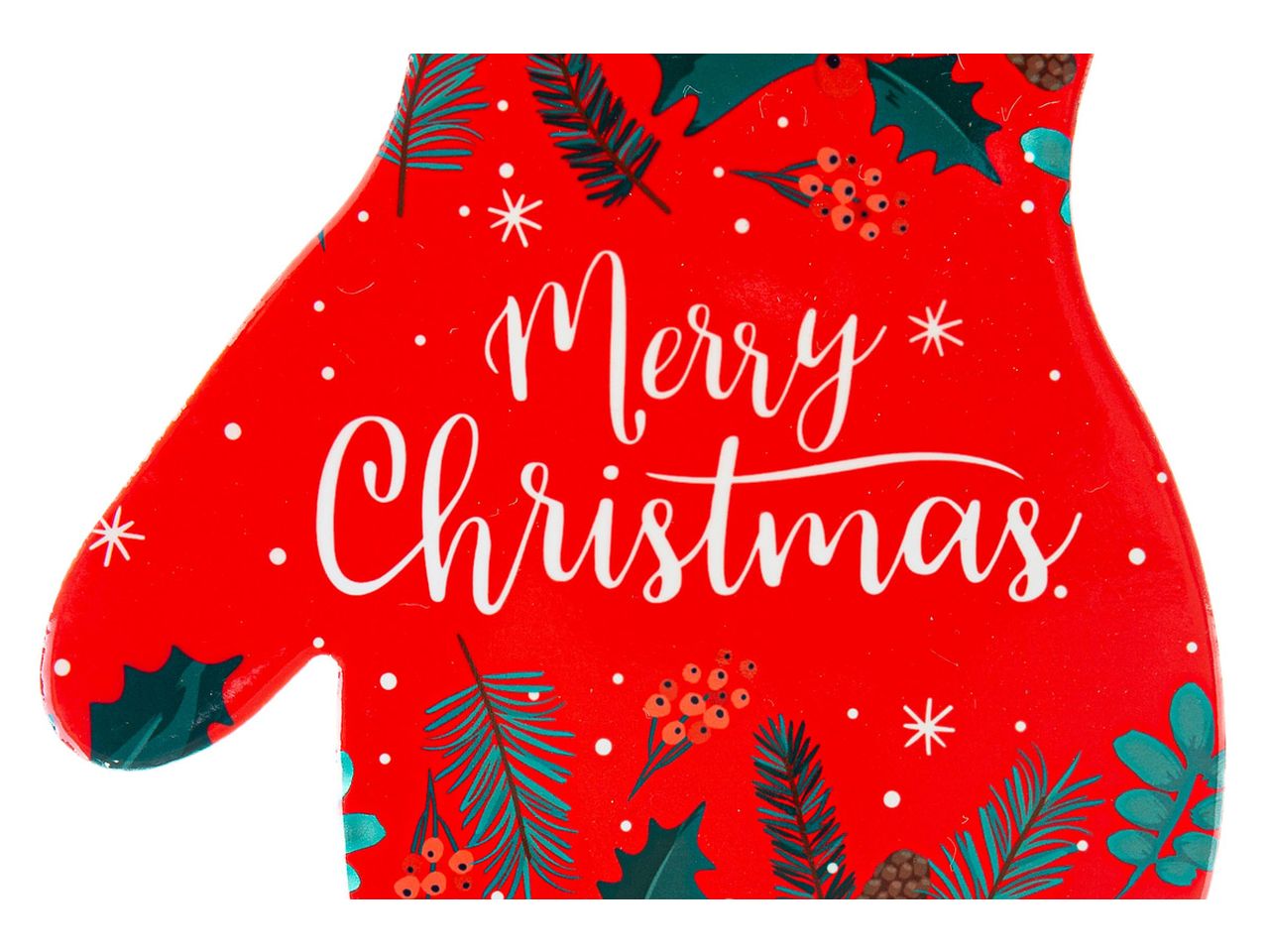 Guanto poggia pentola in ceramica merry christmas misura 20x25cm
