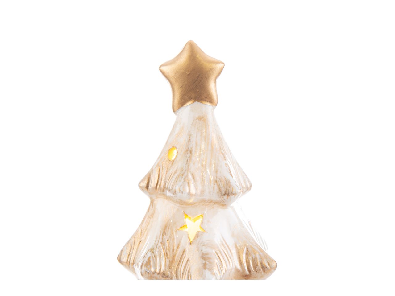 Sacra famiglia albero led in porcellana misura 11x11xh.19cm