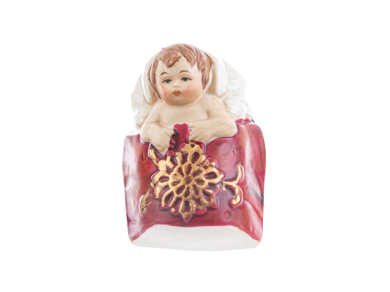 Nativita' in porcellana colore rosso misura h.19,5cm - la confezione comprende 8 soggetti