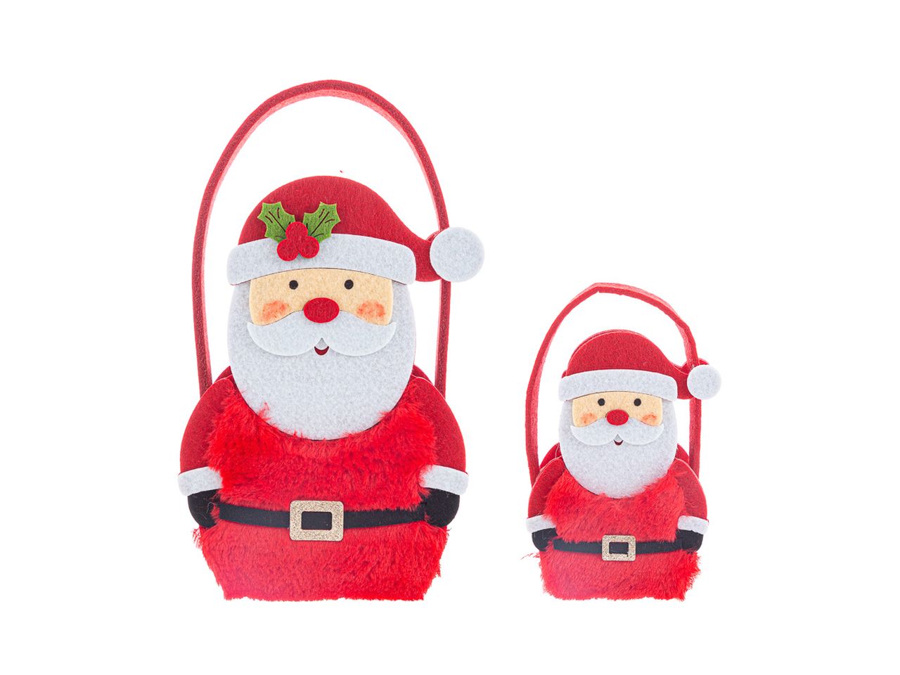 Borsetta babbo natale misura 17,5x8xh.22,5cm