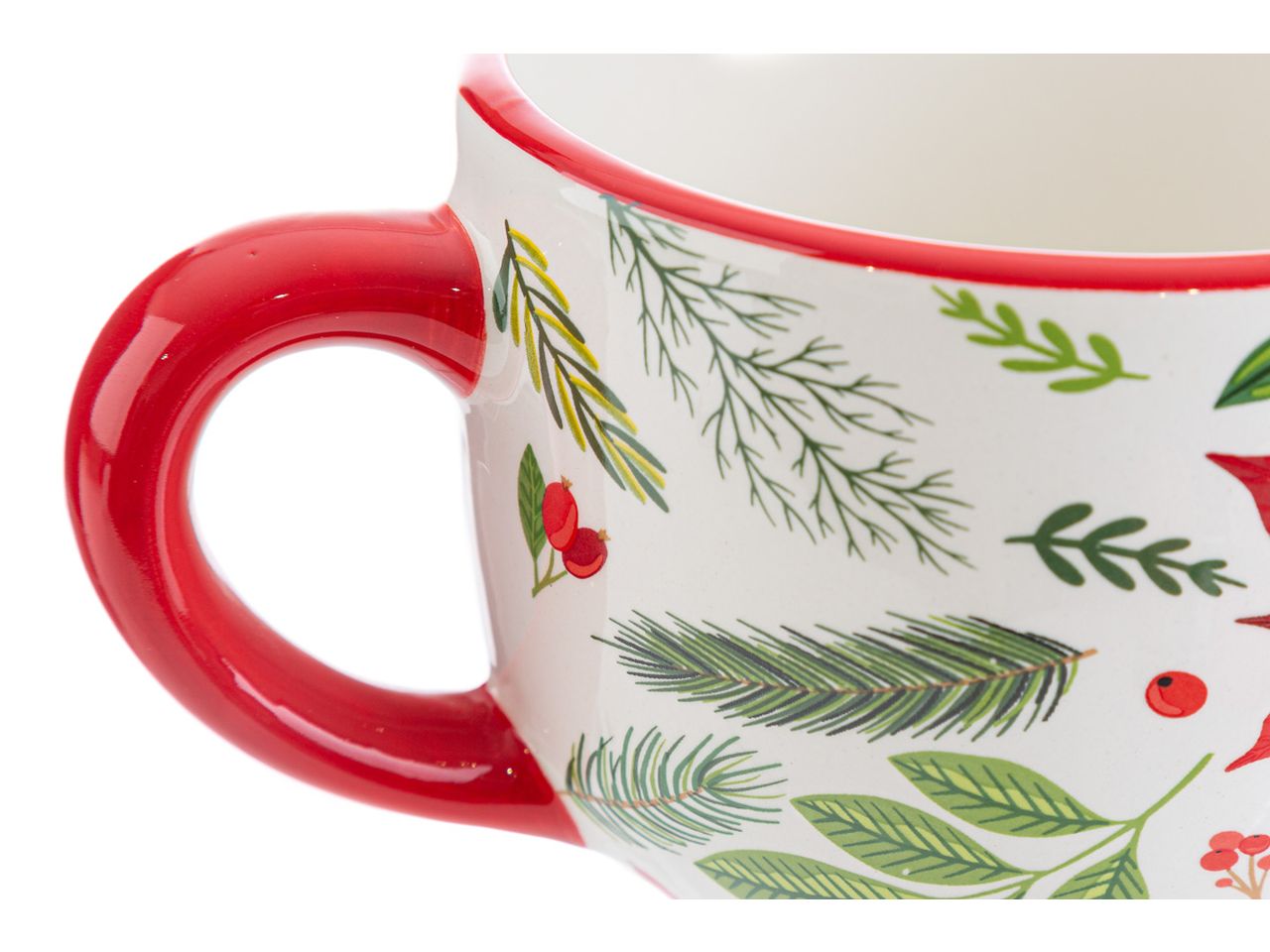 Tazza in ceramica bianco natale misura 14,5x11xh.8cm con astuccio