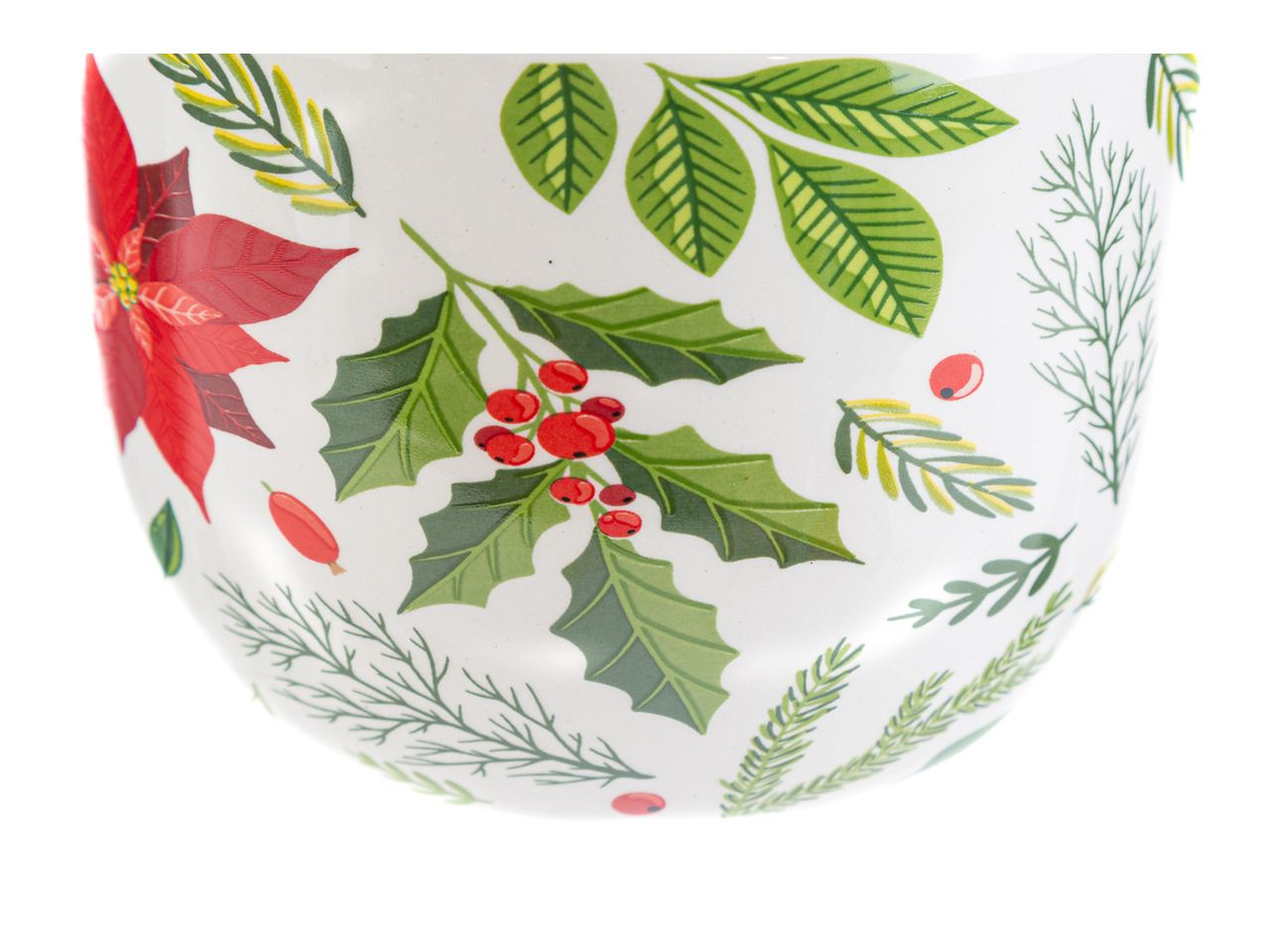 Tazza in ceramica bianco natale misura 14,5x11xh.8cm con astuccio