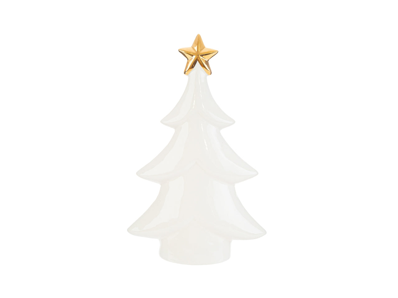 Albero natalizio 12,5x6xh.20,5cm con led in porcellana