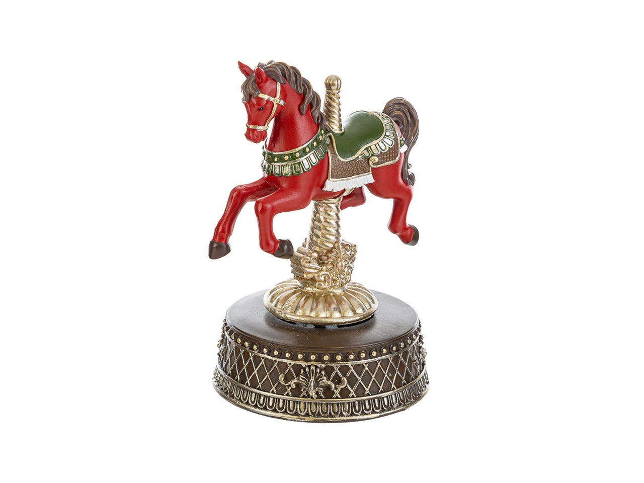 Carillon cavalluccio natalizio d.12xh.17cm in resina
