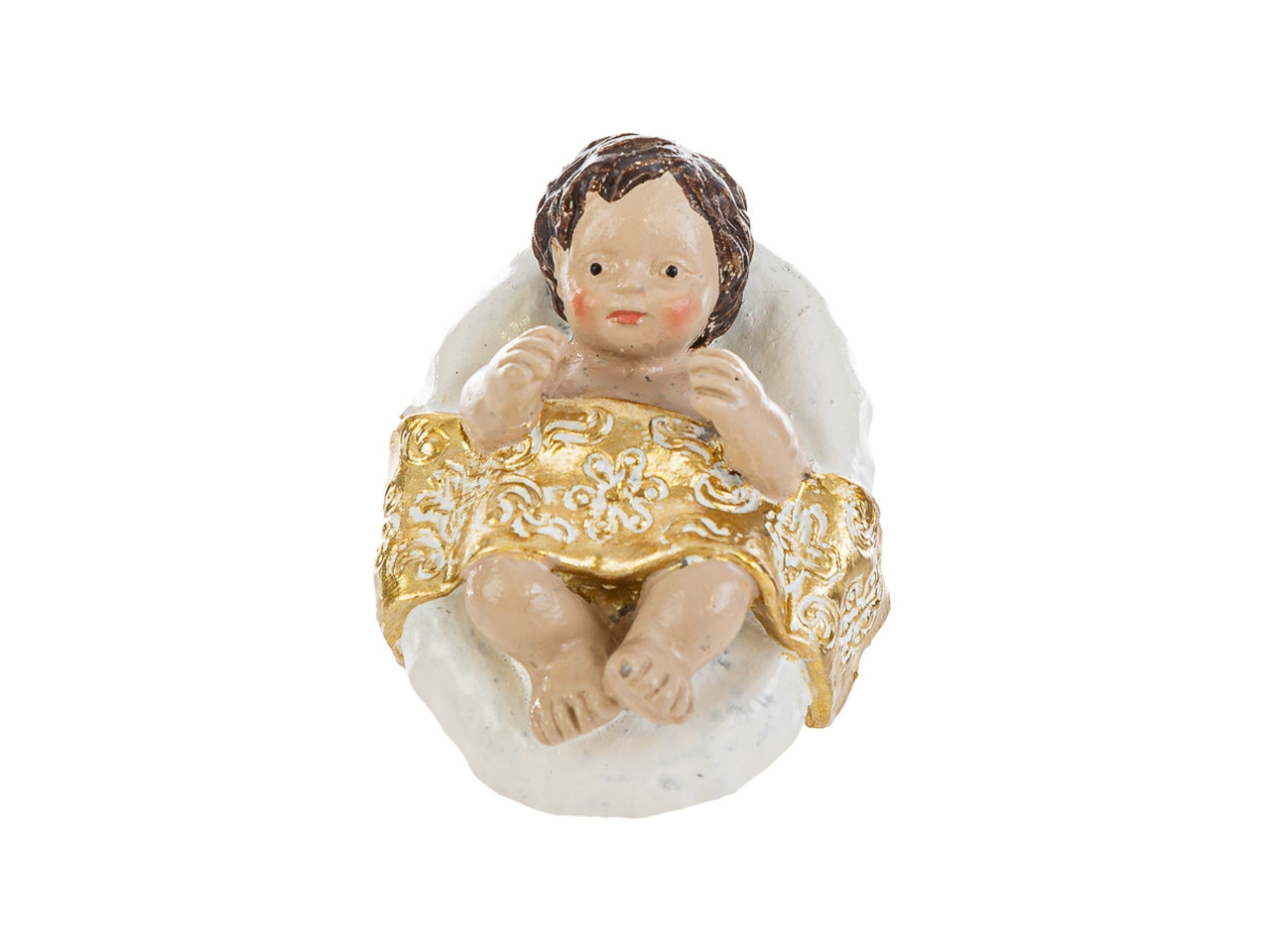 Natività resina bianco e oro da 6 soggetti h.16,5cm - Le Stelle