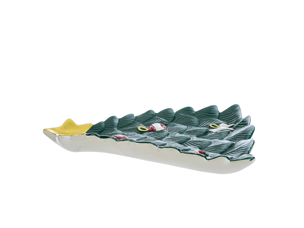 Vassoio albero di natale 18x25xh.3,5cm in ceramica