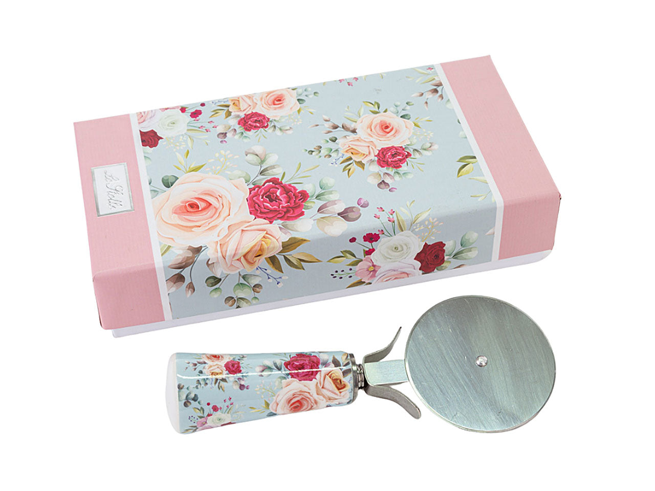 L.pinkroses taglia pizza 15cm 54051
