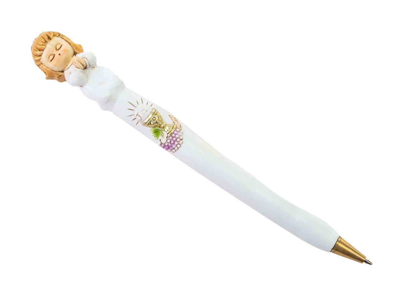 Penna bimba per comunione in resina 17 cm