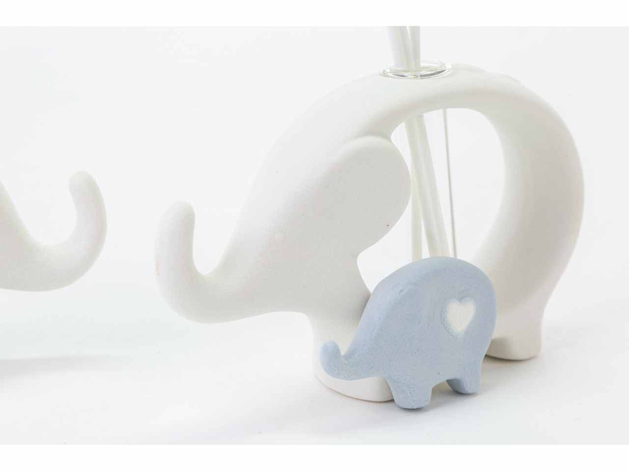Profumatore elefante porcellana celeste 14x4x8,5cm