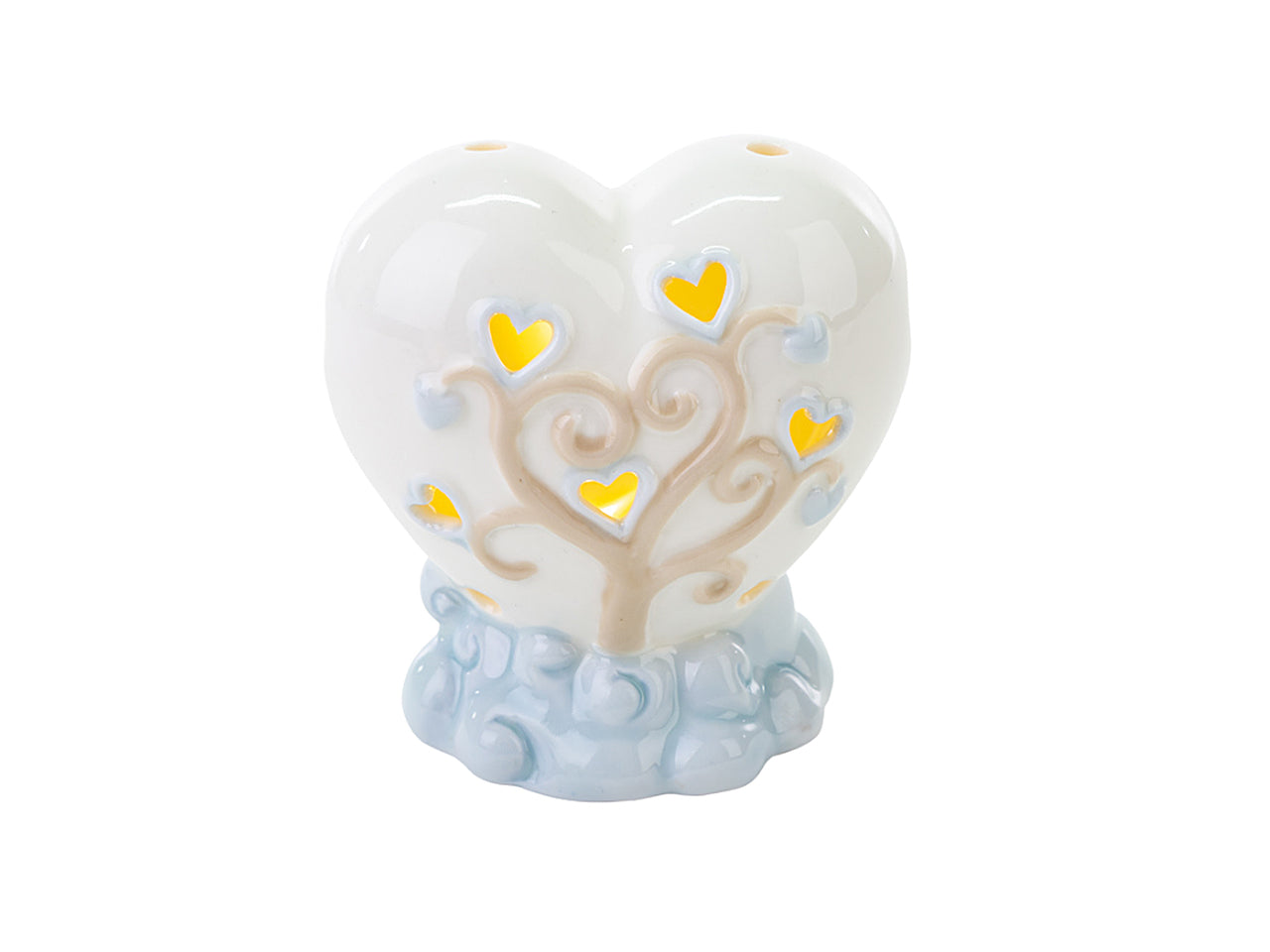 Cuore porc.led celeste 8x5,5xh.9cm54134