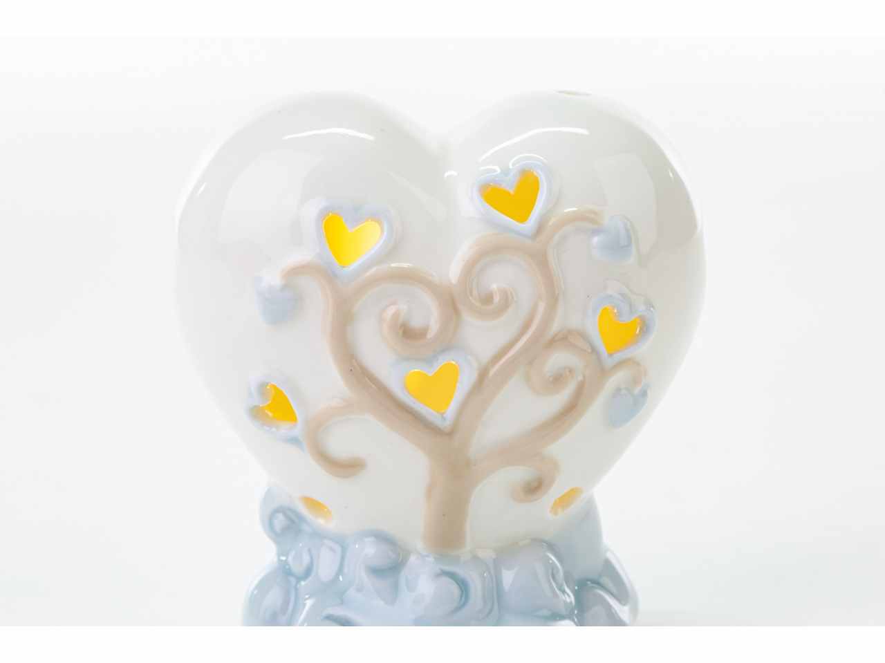 Cuore porc.led celeste 8x5,5xh.9cm54134