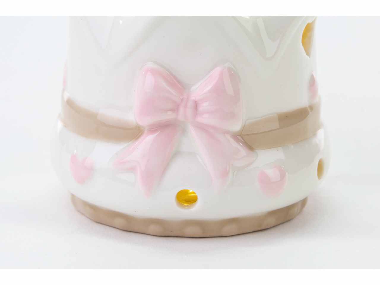 Corona led porc.rosa 10xh.9cm 54151