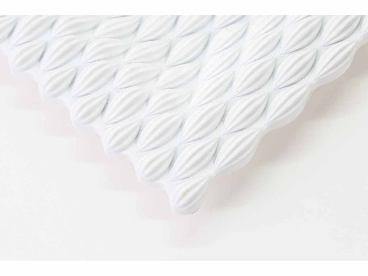 Vassoio resina bianco 21x21x3cm 54187
