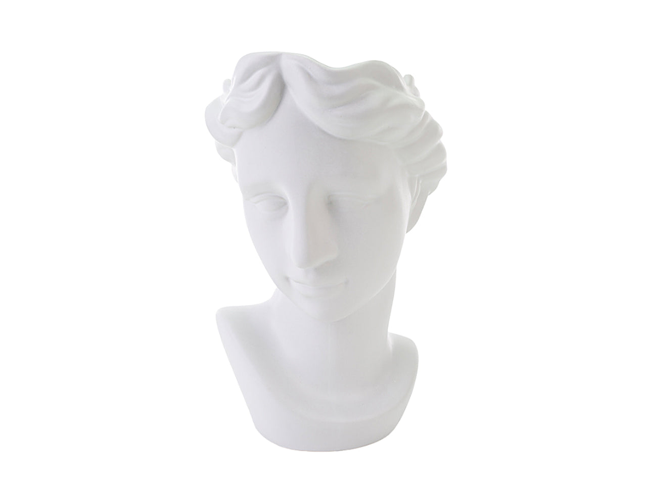 Vaso testa donna bianco 22,5x19,5xh31cm 54357