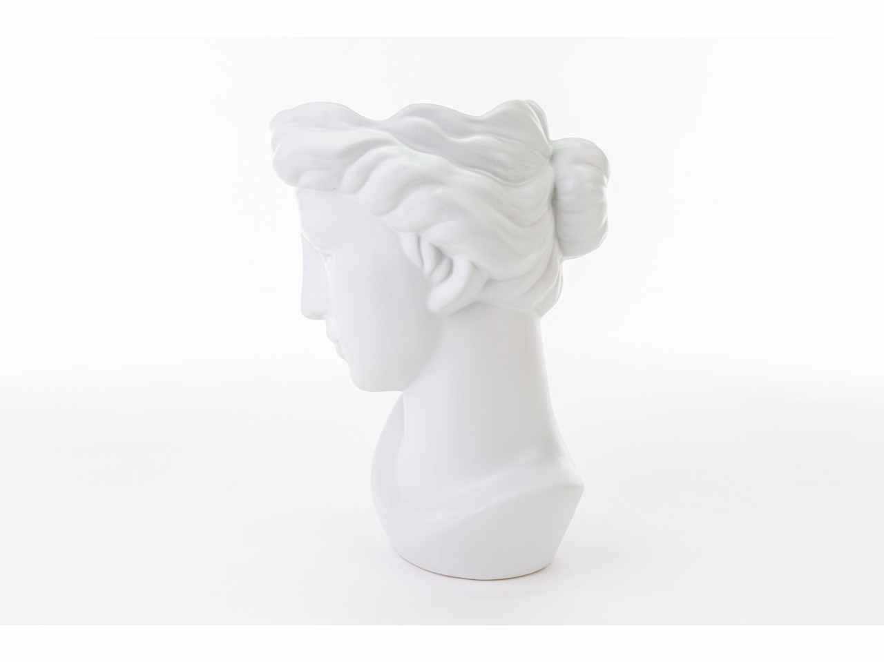 Vaso testa donna bianco 22,5x19,5xh31cm 54357