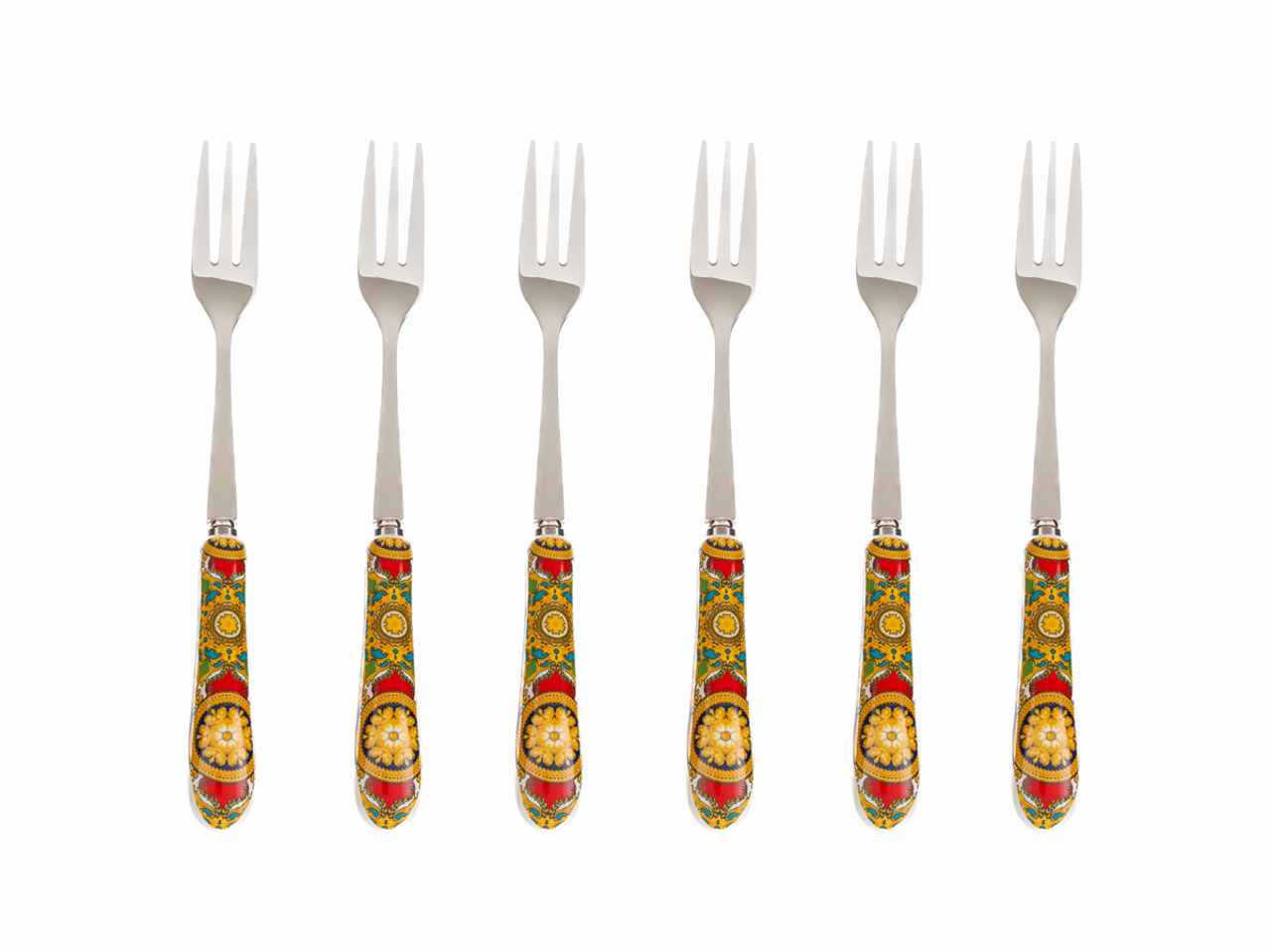 Forchettine royal carousel set da  6 pezzi con astuccio 15 cm