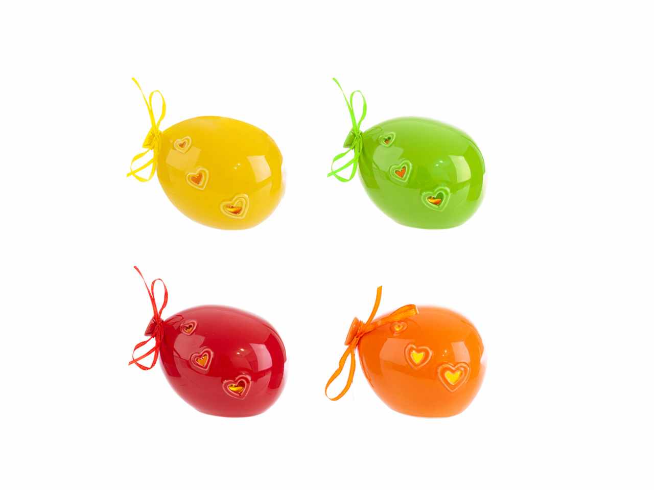 Palloncino con led in porcellana 4 assortimenti 7x8xh.6 cm