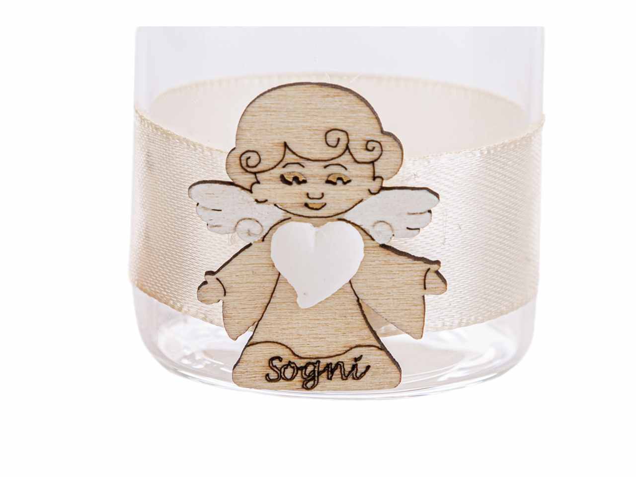 Barattolino con angelo 3 assortimenti 5x7,5 cm