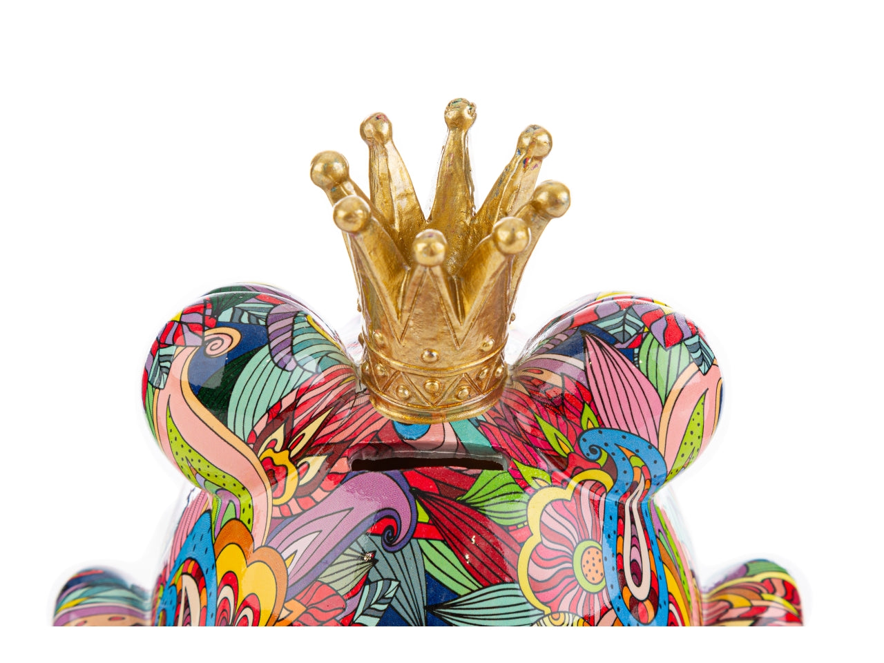 Frog resina multicolor 10x7x10cm con astuccio carta pieghevole misura 10x10xh.11cm