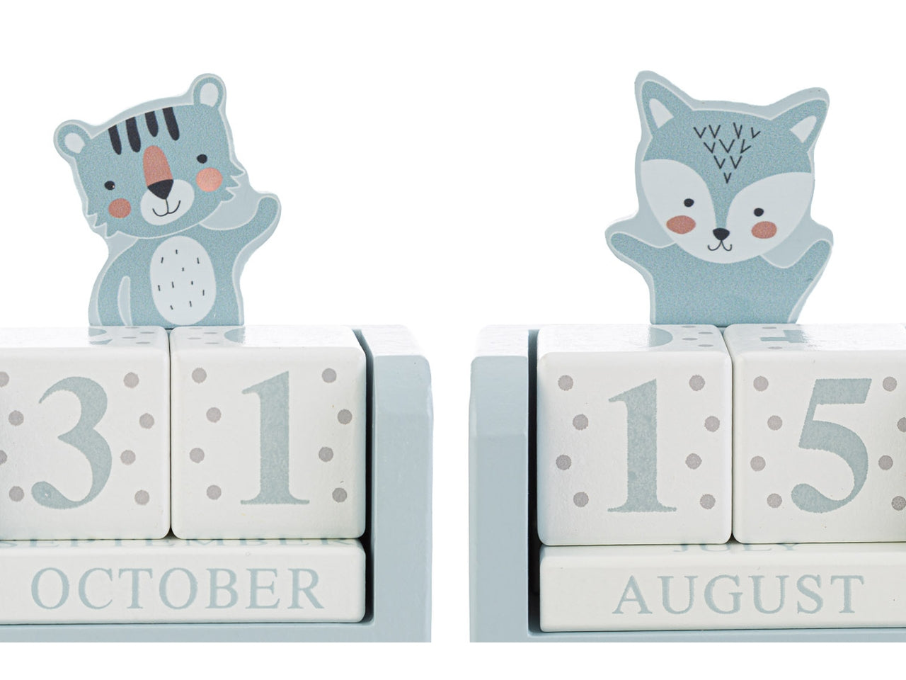 Datario celeste bomboniera nascita bimbo in legno, idea regalo battesimo, 4 soggetti assortiti - 8x4,5x9cm - Le Stelle