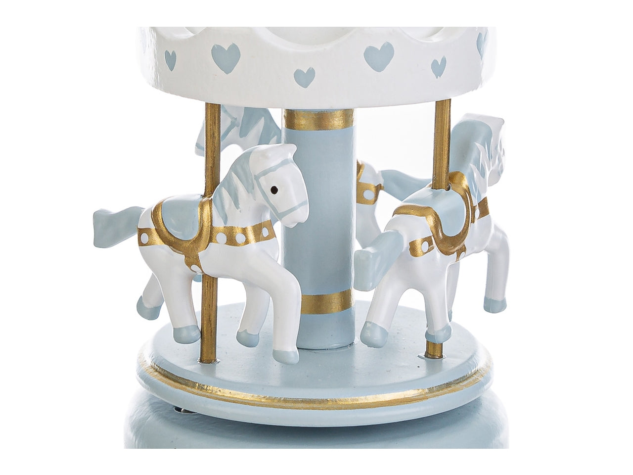 Carillon giostrina in legno celeste/bianco - 7,5x13 cm - Le Stelle