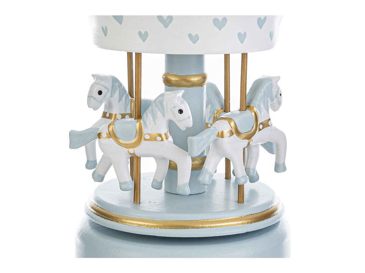 Carillon giostrina in legno celeste/bianco 10,5x20 cm  - Le Stelle