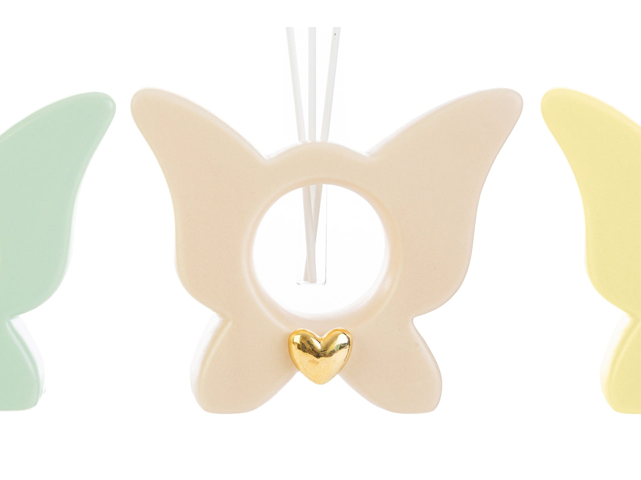 Profumatore farfalla in porcellana in 3 colori assortiti