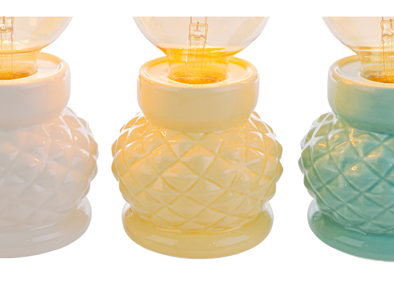 Lampada in ceramica con led love in 3 assortimenti misura 10x10cm con astuccio carta pieghevole misura 12x10xh.22cm