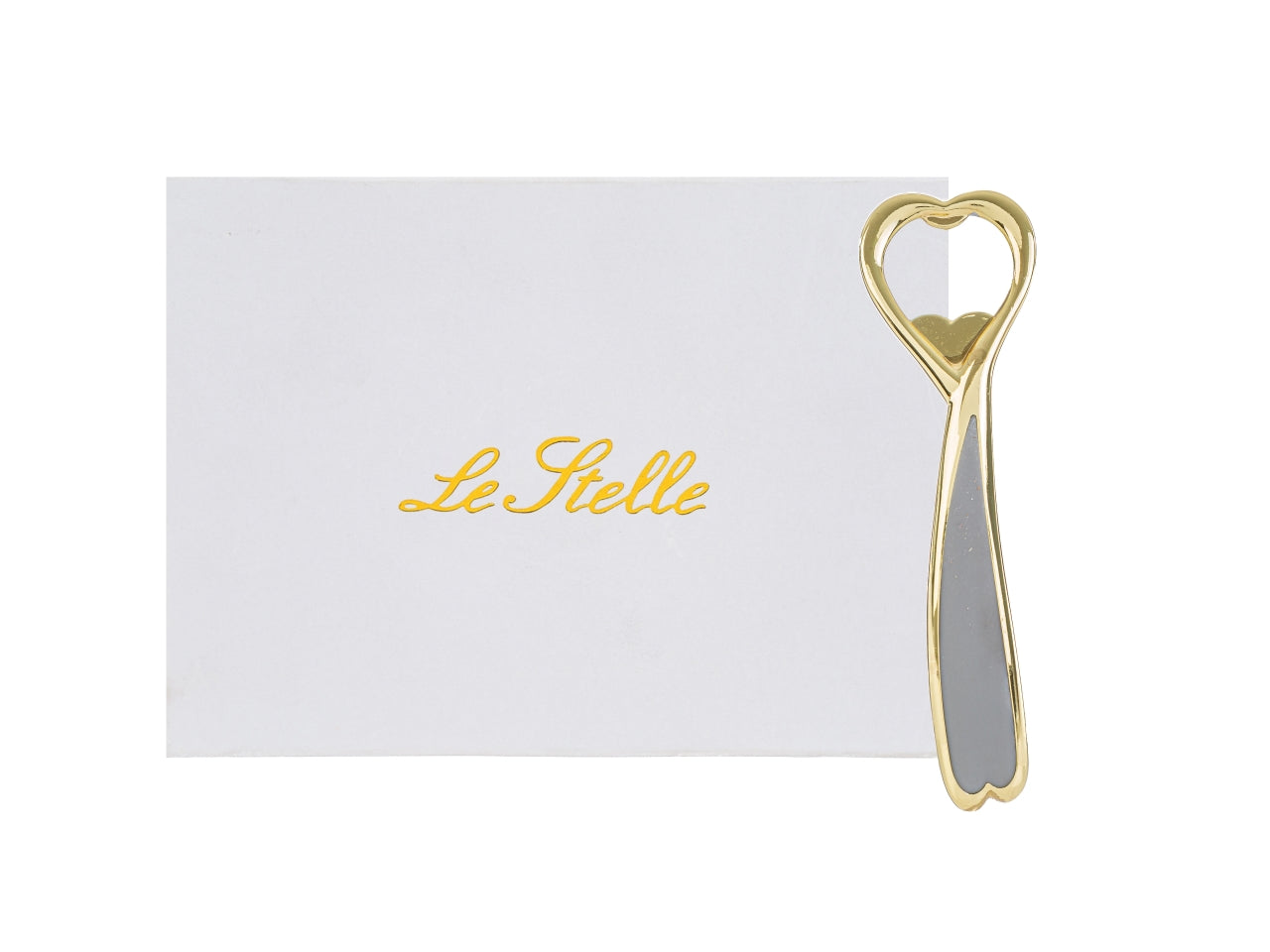 Apribottiglie in metallo colore oro astuccio 16cm