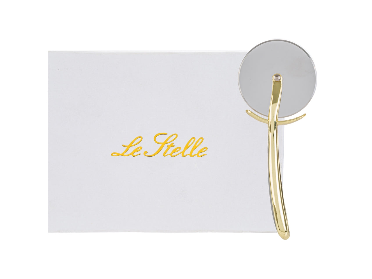 Tagliapizza in metallo colore oro astuccio misura 17cm