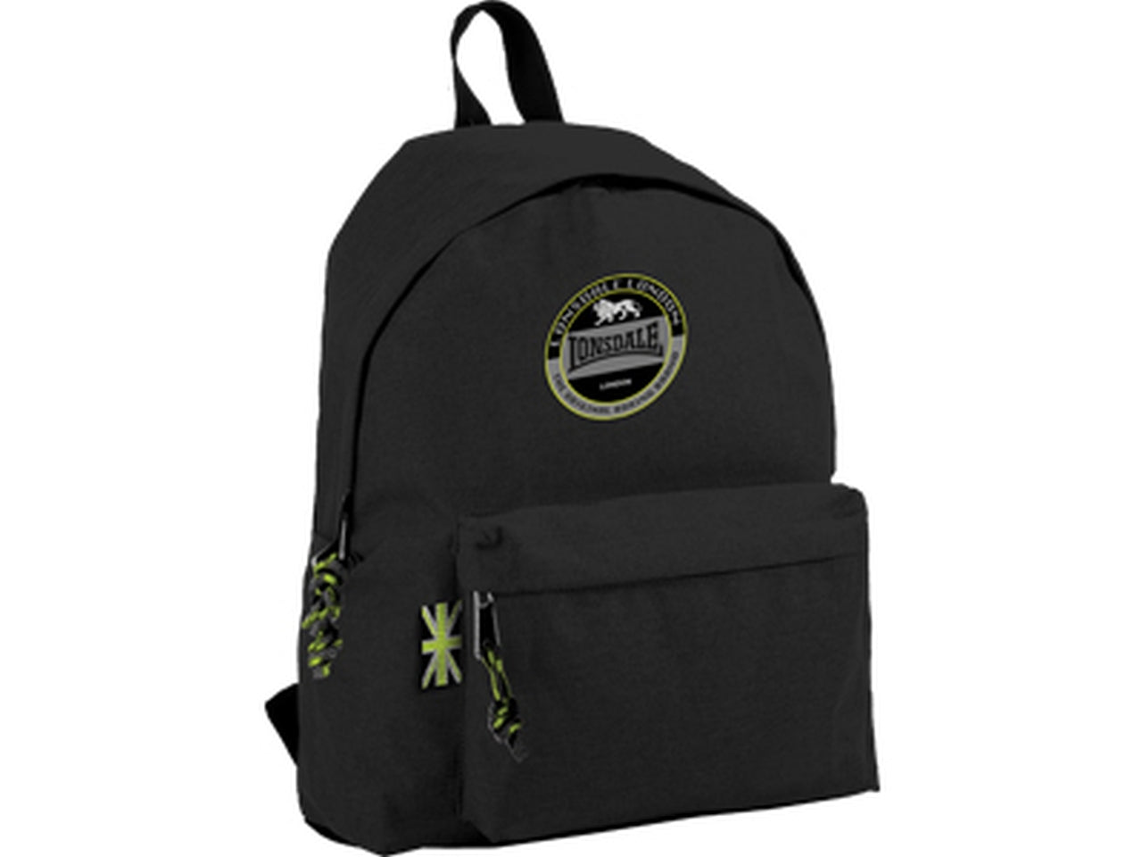Zaino americano Lonsdale rusty in poliestere nero 32x13x42 cm