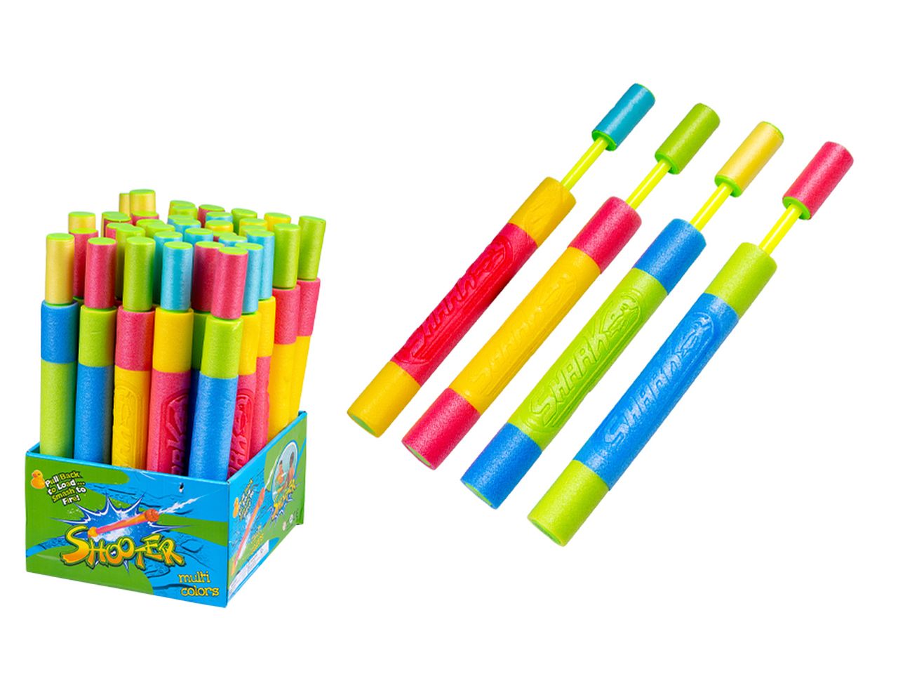 Tubo schiuma spara acqua 38cm in 4 assortimenti