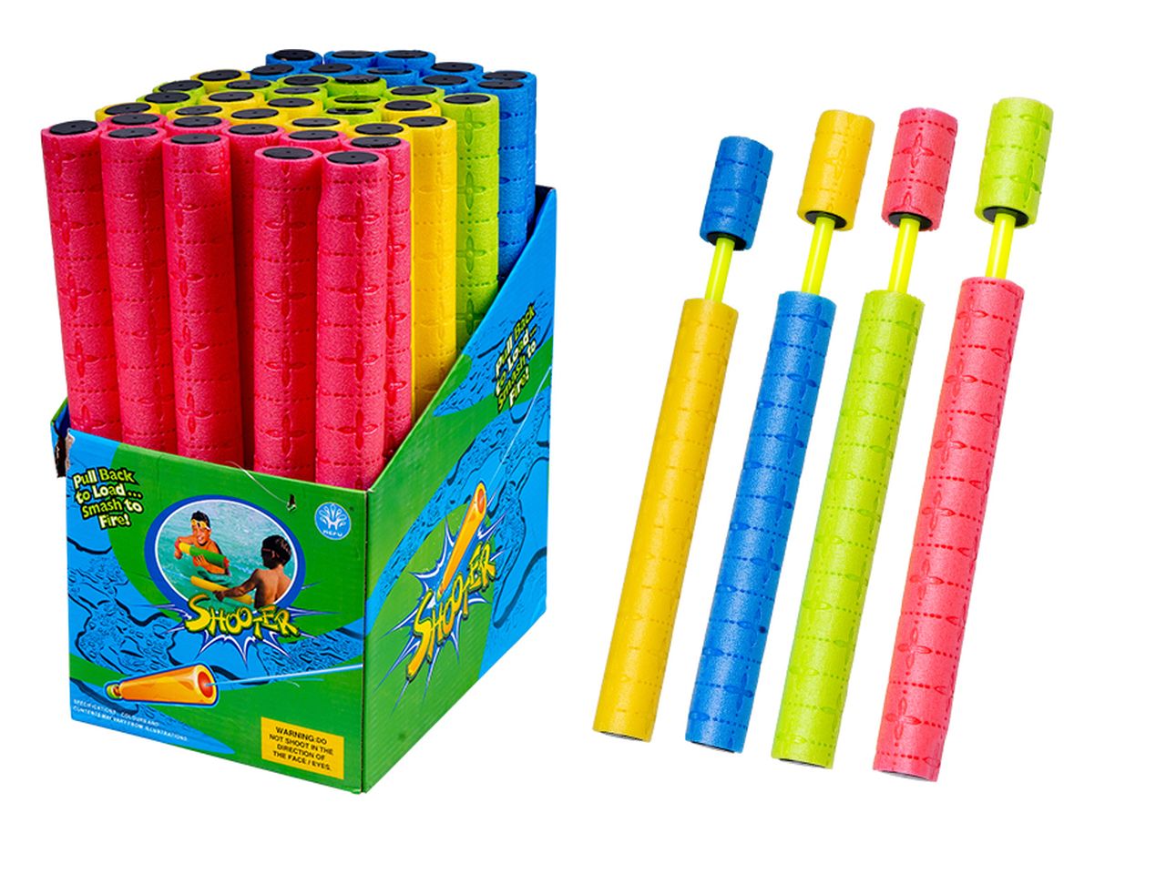 Tubo schiuma spara acqua 38cm in 3 assortimenti