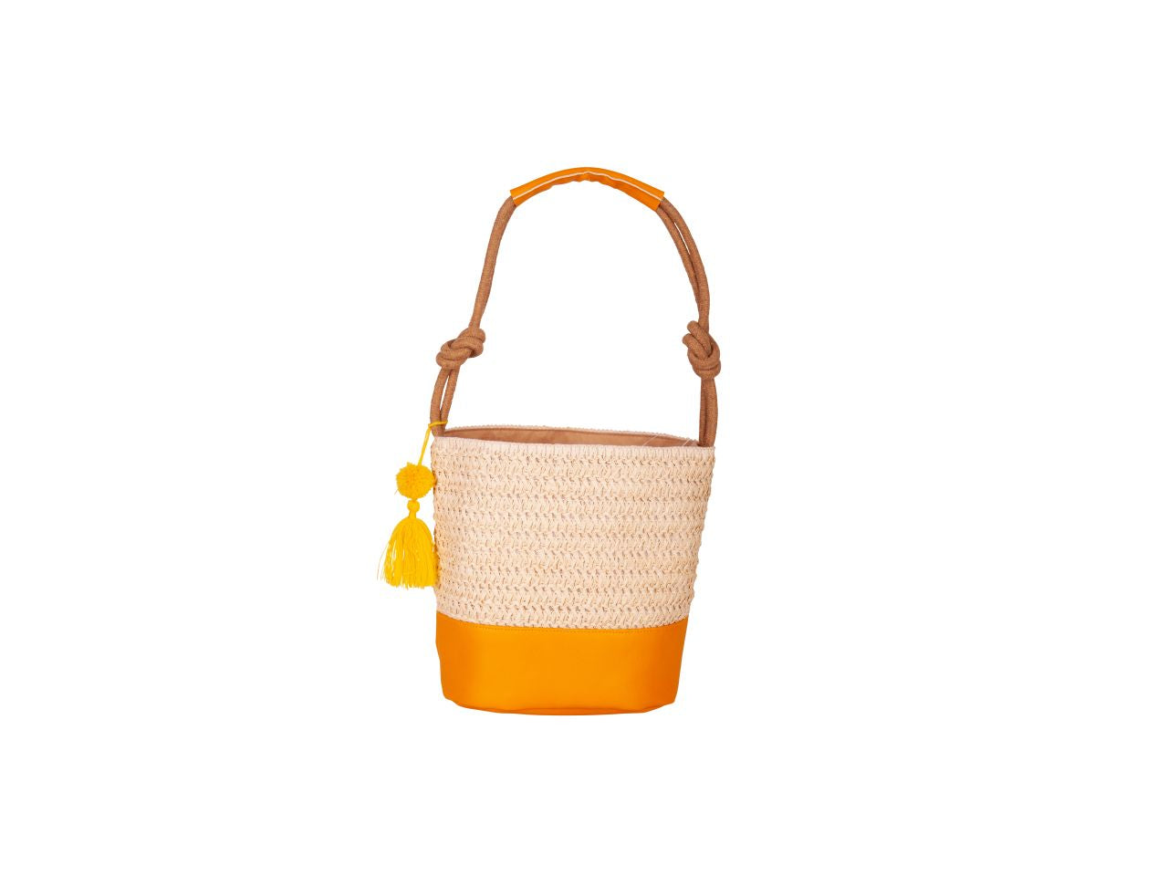 Borsa mare paglia cordata h.25cm in 4 assortimenti