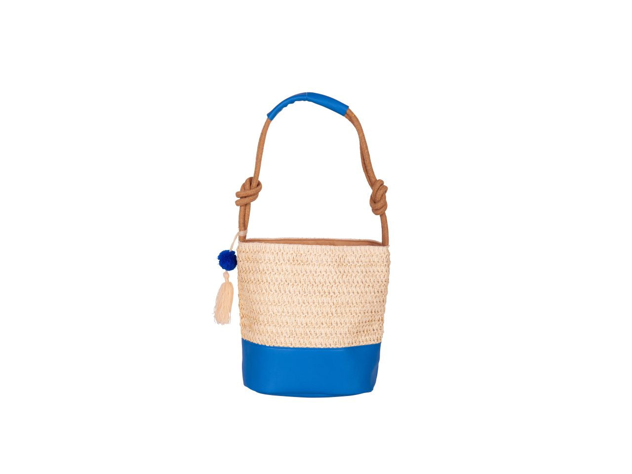 Borsa mare paglia cordata h.25cm in 4 assortimenti