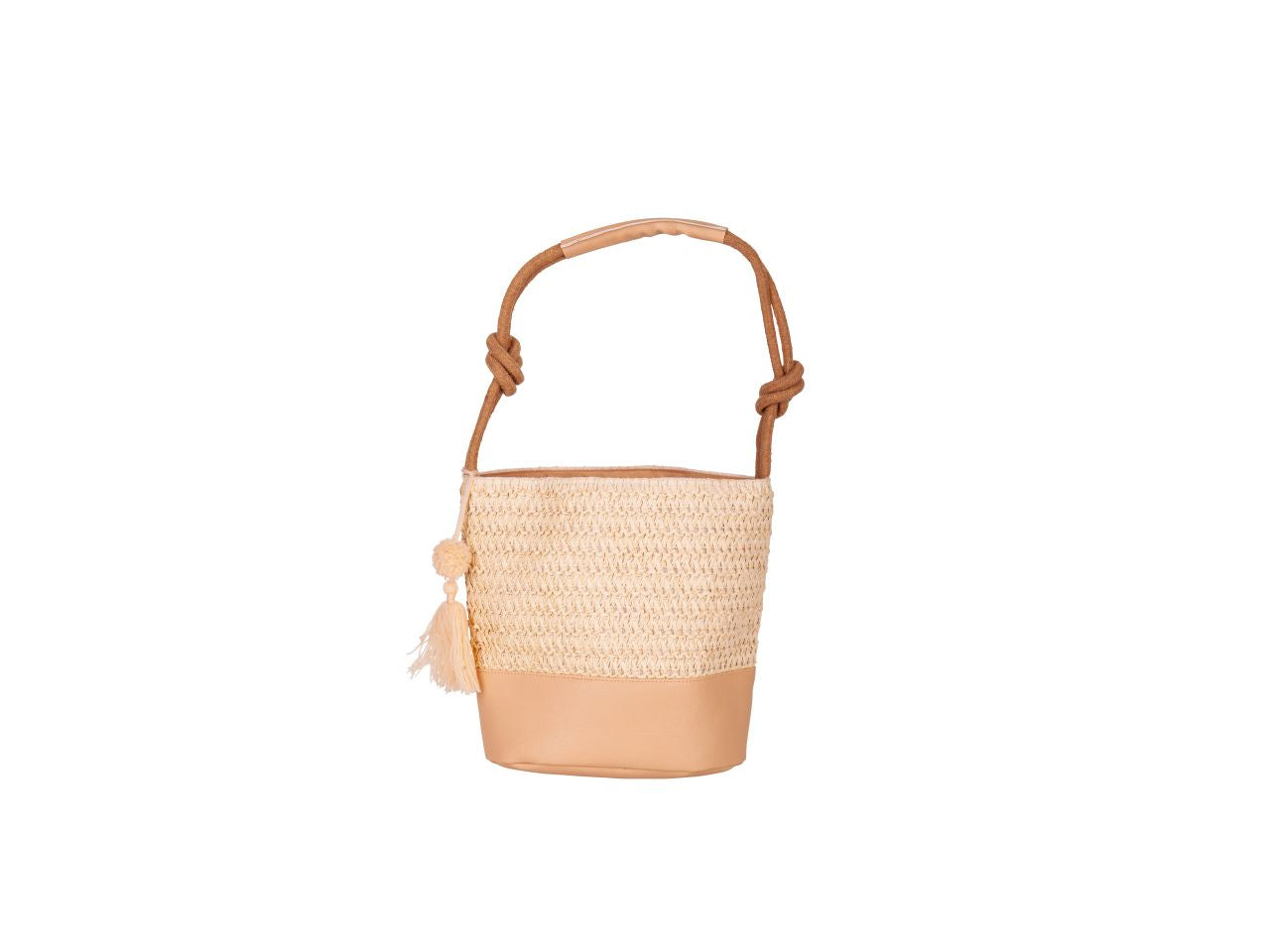 Borsa mare paglia cordata h.25cm in 4 assortimenti