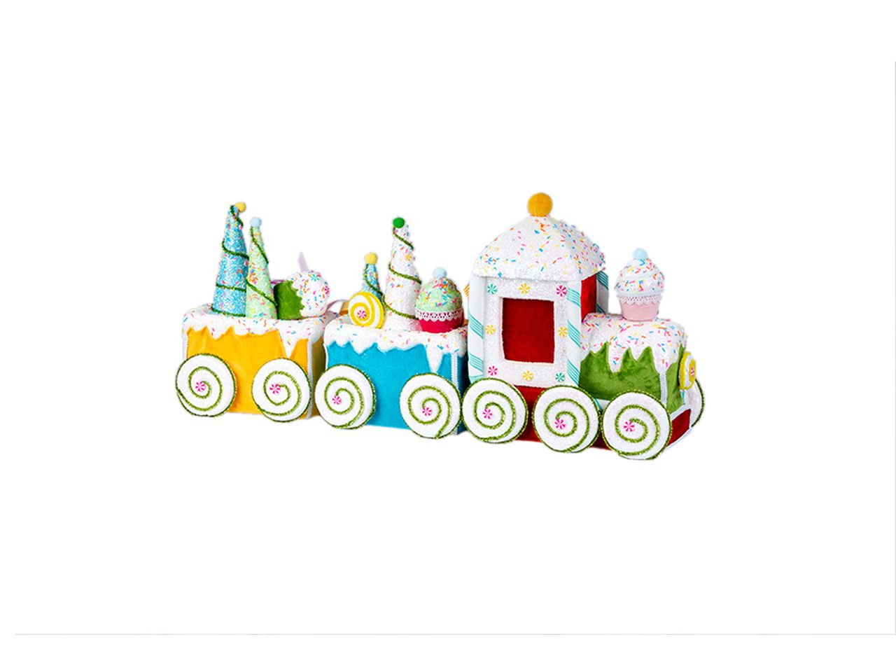 Trenino natalizio candy misura 85x20x40cm